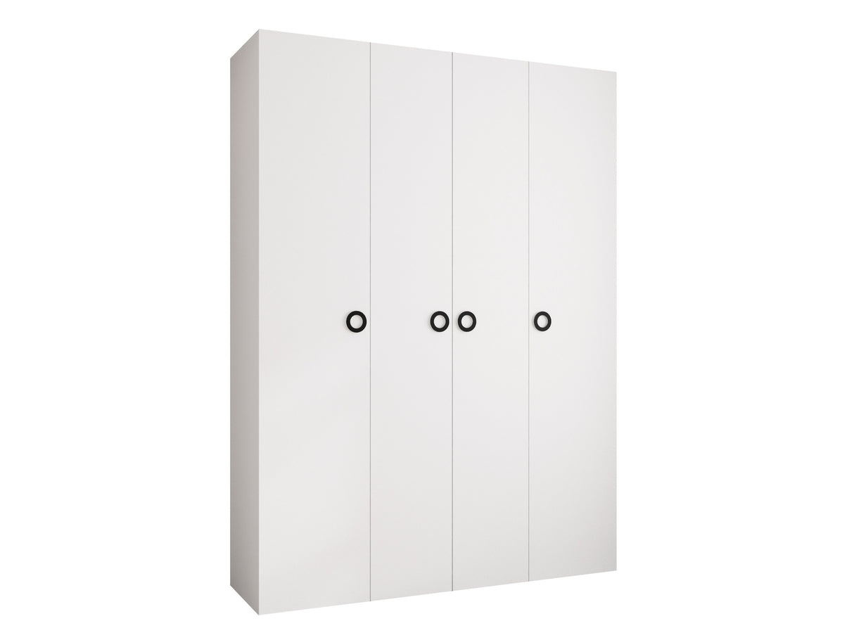 Gardróbszekrény Szafa COMO 1 170/180/190/200 (gł.42.52), Szín: Fehér, Fogantyú színe: Fekete, Fiókok: Igen, Szélesség: 180 cm, Mélység: 42 cm