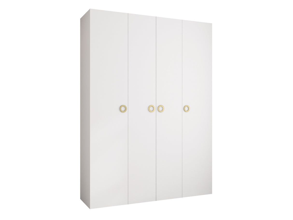 Gardróbszekrény Szafa COMO 1 170/180/190/200 (gł.42.52), Szín: Fehér, Fogantyú színe: Aranysárga, Fiókok: Igen, Szélesség: 180 cm, Mélység: 42 cm