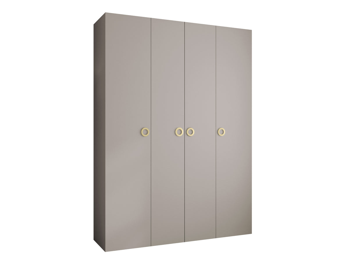 Gardróbszekrény Szafa COMO 1 170/180/190/200 (gł.42.52), Szín: Kasmír, Fogantyú színe: Aranysárga, Fiókok: Igen, Szélesség: 180 cm, Mélység: 52 cm