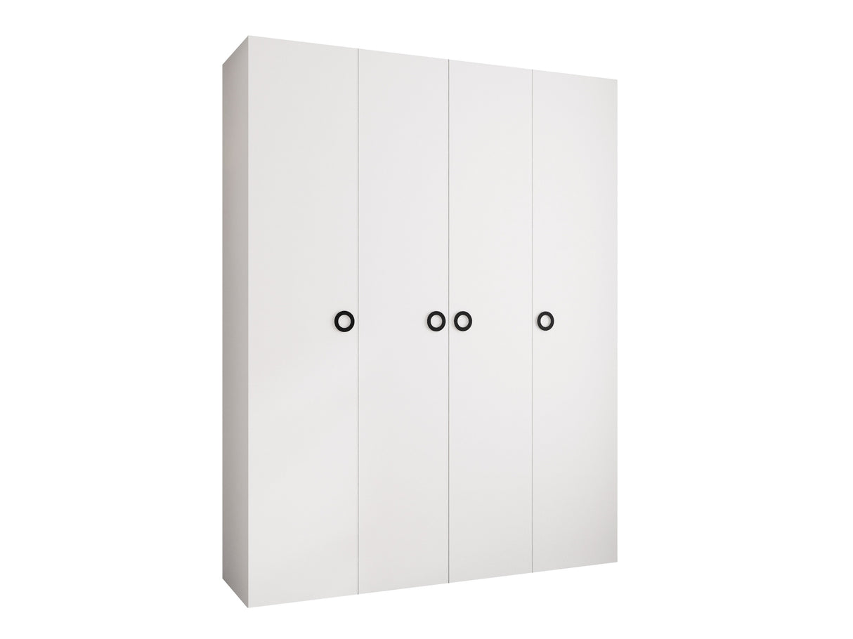 Gardróbszekrény Szafa COMO 1 170/180/190/200 (gł.42.52), Szín: Fehér, Fogantyú színe: Fekete, Fiókok: Igen, Szélesség: 190 cm, Mélység: 42 cm