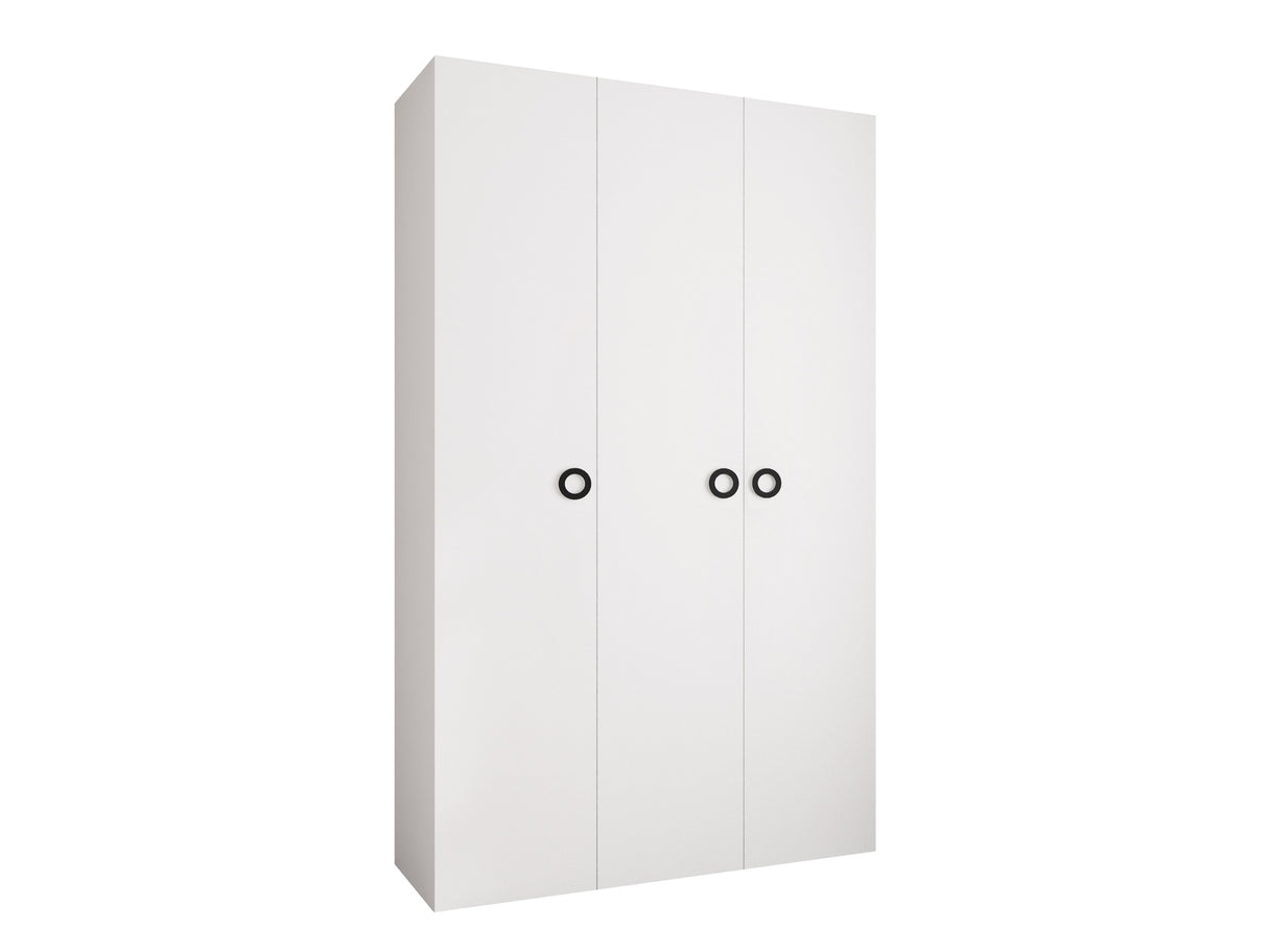 Gardróbszekrény Szafa COMO 1 120/130/140/150/160 (gł.42/52), Szín: Fehér, Fogantyú színe: Fekete, Fiókok: Igen, Szélesség: 150 cm, Mélység: 42 cm