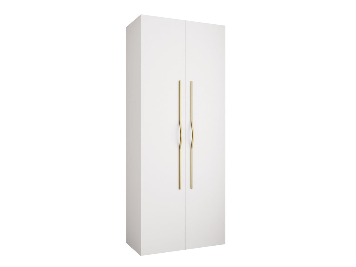 Gardróbszekrény Szafa COMO 2 100 (gł.40), Szín: Fehér, Fogantyú színe: Aranysárga, Fiókok: Igen, Szélesség: 100 cm, Mélység: 52 cm