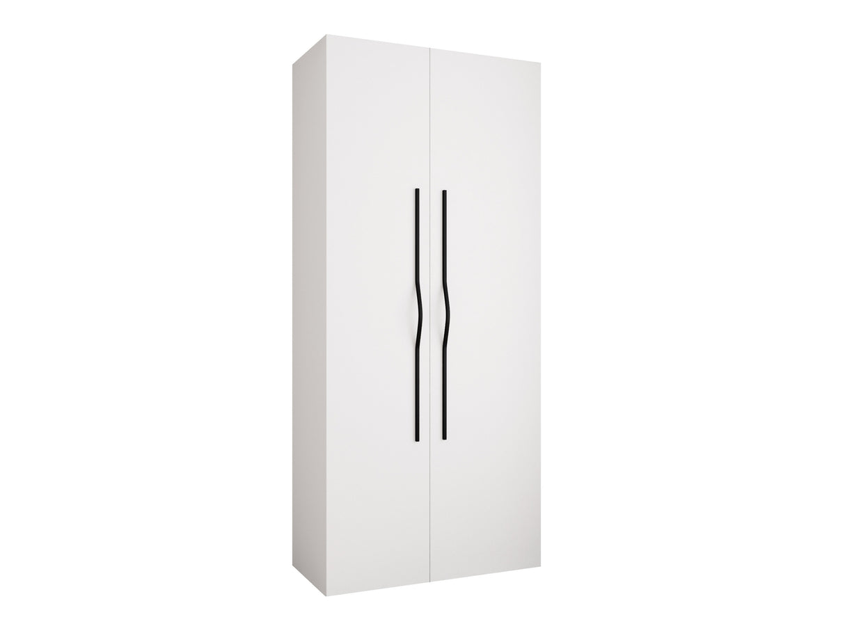 Gardróbszekrény Szafa COMO 2 100 (gł.40), Szín: Fehér, Fogantyú színe: Fekete, Fiókok: Igen, Szélesség: 110 cm, Mélység: 52 cm