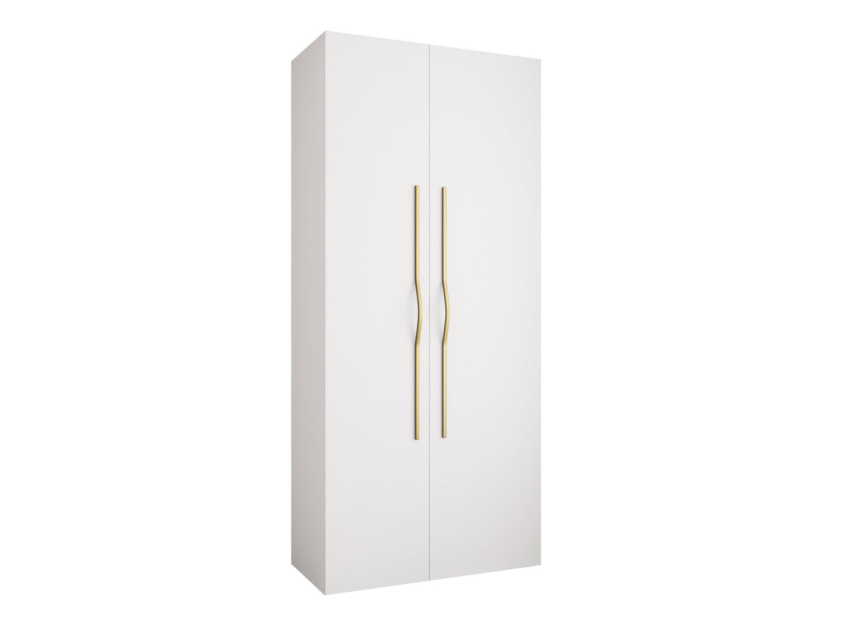 Gardróbszekrény Szafa COMO 2 100 (gł.40), Szín: Fehér, Fogantyú színe: Aranysárga, Fiókok: Igen, Szélesség: 110 cm, Mélység: 42 cm