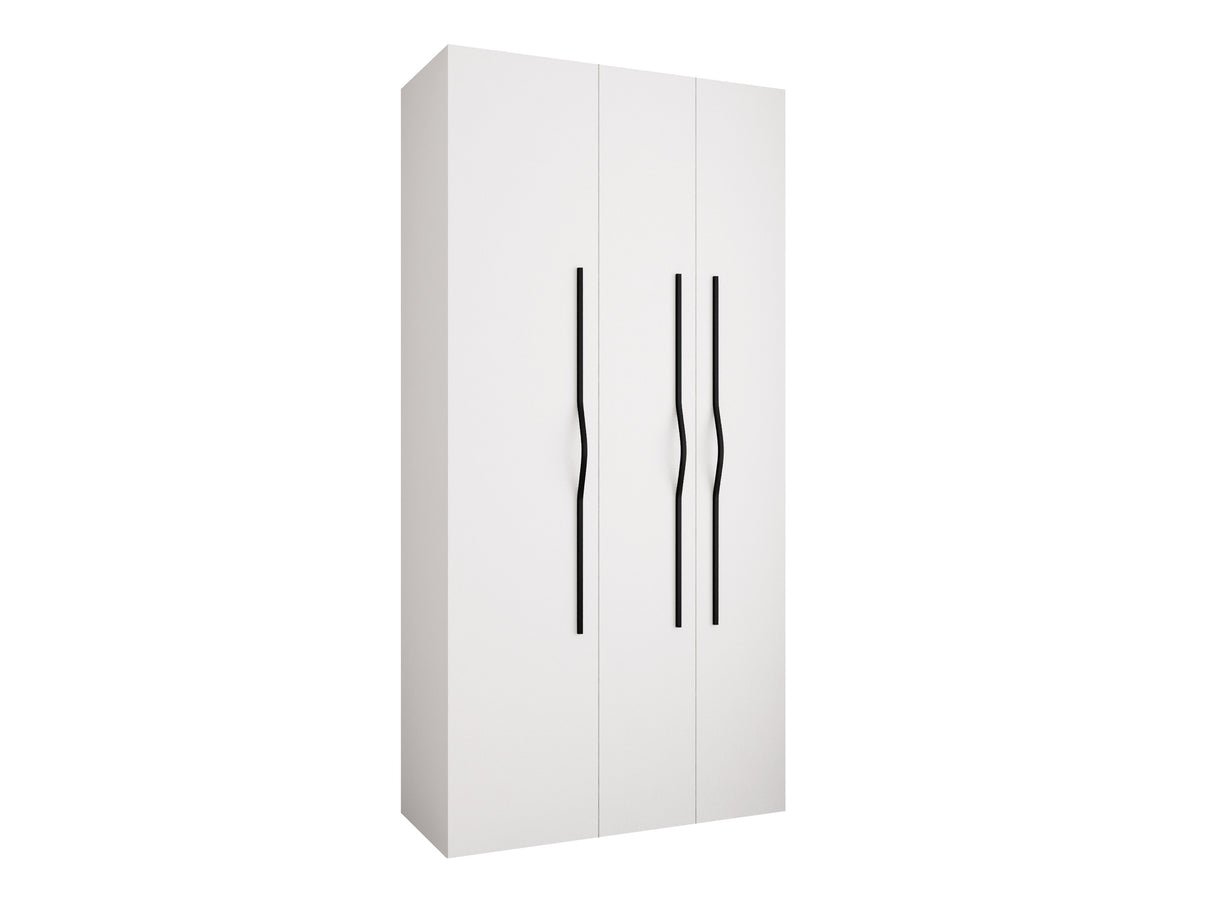 Gardróbszekrény Szafa COMO 2 120/130/140/150/160 (gł.40/50), Szín: Fehér, Fogantyú színe: Fekete, Fiókok: Igen, Szélesség: 120 cm, Mélység: 42 cm