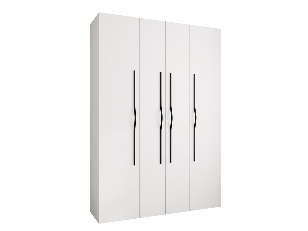 Gardróbszekrény Szafa COMO 2 170/180/190/200 (gł.40/50), Szín: Fehér, Fogantyú színe: Fekete, Fiókok: Igen, Szélesség: 170 cm, Mélység: 52 cm