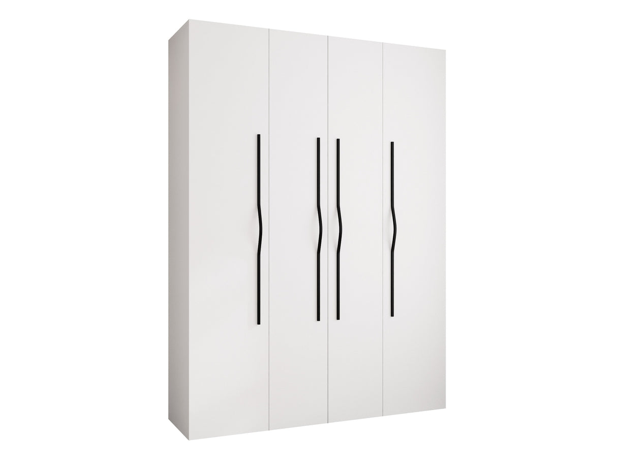 Gardróbszekrény Szafa COMO 2 170/180/190/200 (gł.40/50), Szín: Fehér, Fogantyú színe: Fekete, Fiókok: Igen, Szélesség: 180 cm, Mélység: 52 cm