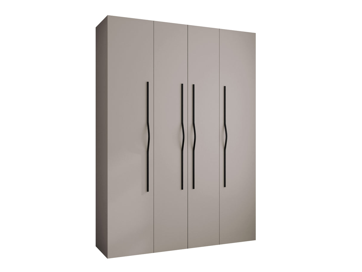 Gardróbszekrény Szafa COMO 2 170/180/190/200 (gł.40/50), Szín: Kasmír, Fogantyú színe: Fekete, Fiókok: Igen, Szélesség: 180 cm, Mélység: 52 cm