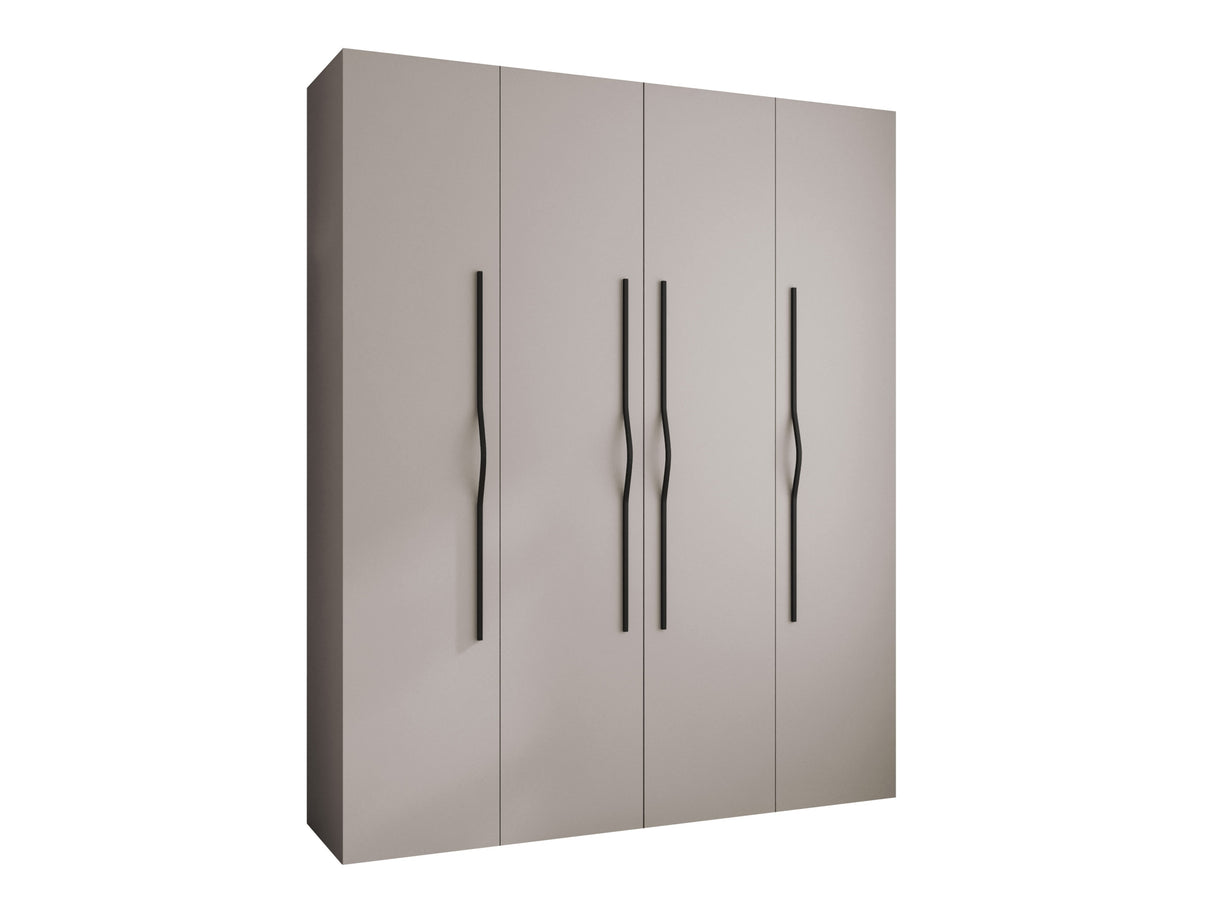 Gardróbszekrény Szafa COMO 2 170/180/190/200 (gł.40/50), Szín: Kasmír, Fogantyú színe: Fekete, Fiókok: Igen, Szélesség: 200 cm, Mélység: 42 cm