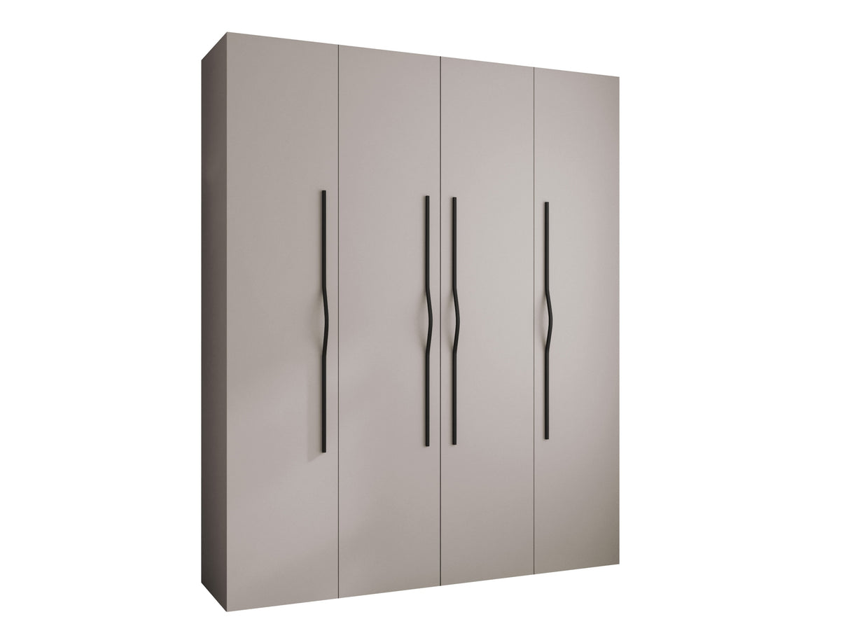 Gardróbszekrény Szafa COMO 2 170/180/190/200 (gł.40/50), Szín: Kasmír, Fogantyú színe: Fekete, Fiókok: Igen, Szélesség: 200 cm, Mélység: 52 cm