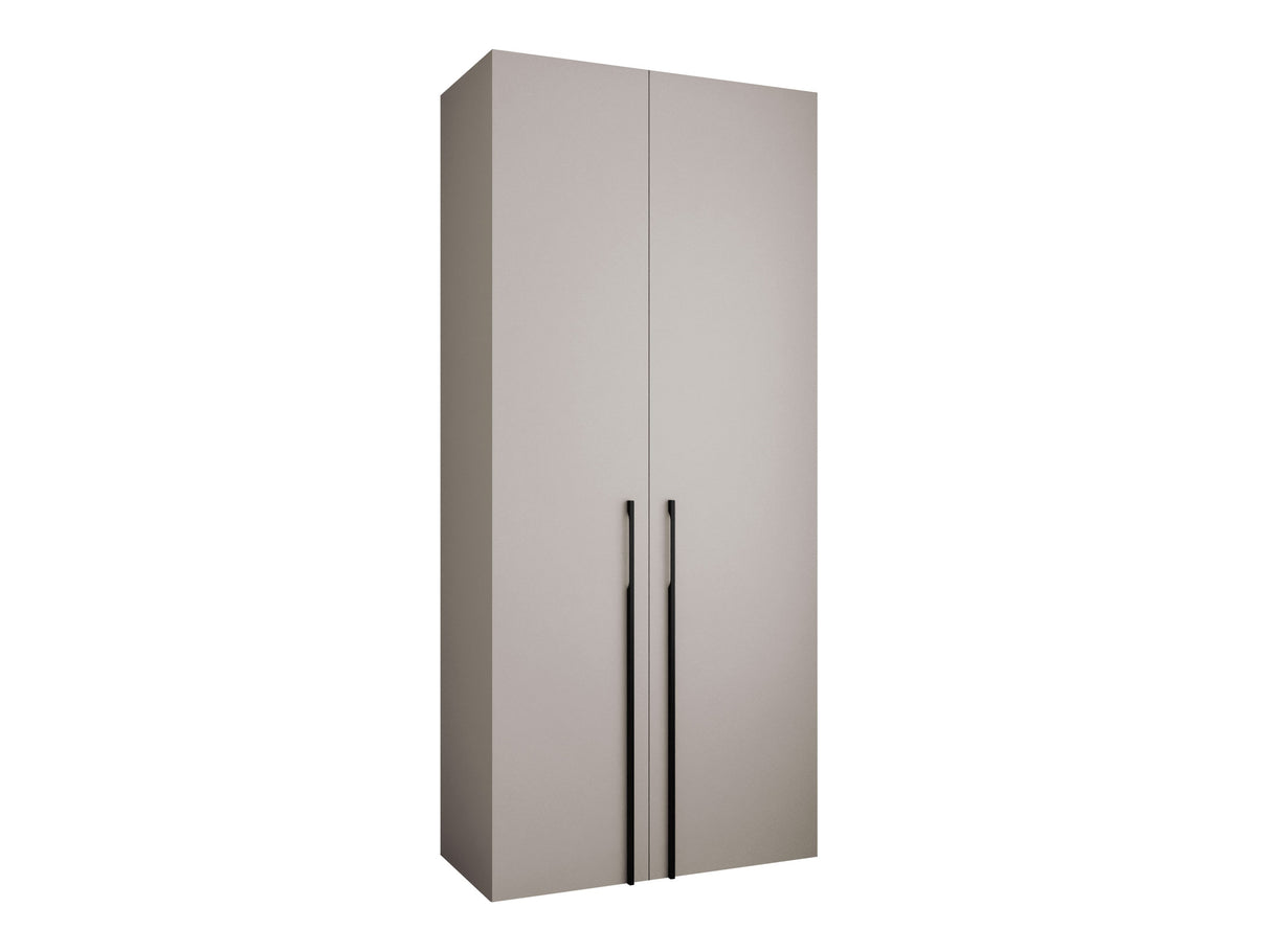 Gardróbszekrény Szafa COMO 3 100/110 (gł.40/50), Szín: Kasmír, Fogantyú színe: Fekete, Fiókok: Igen, Szélesség: 110 cm, Mélység: 42 cm