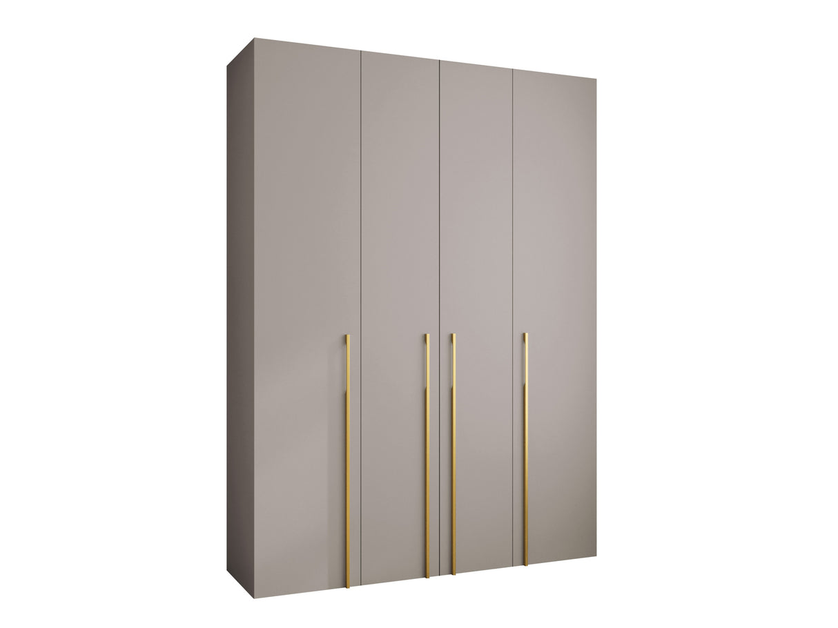 Gardróbszekrény Szafa COMO 3 170/180/190/200 (gł.40/50), Szín: Kasmír, Fogantyú színe: Aranysárga, Fiókok: Igen, Szélesség: 180 cm, Mélység: 52 cm
