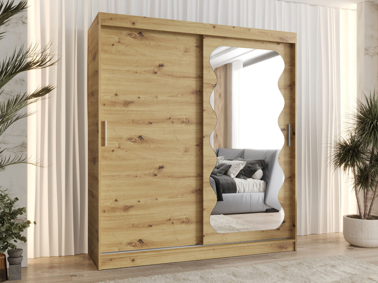 Gardróbszekrény Szafa SPOTI, Szín: Artisan tölgy, Fiókok: Nem, Szélesség: 180 cm