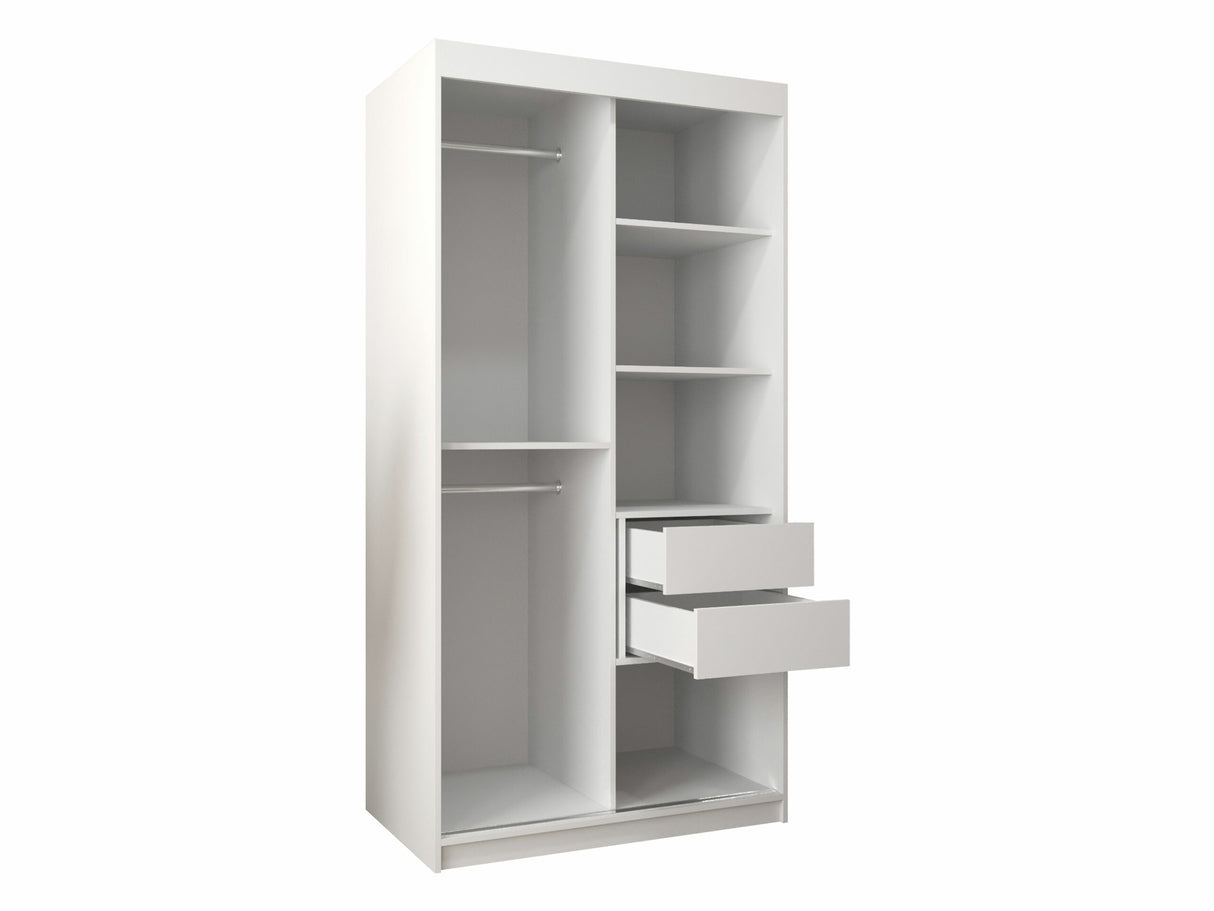 Gardróbszekrény Szafa SPOTI, Szín: Fekete, Fiókok: Igen, Szélesség: 100 cm