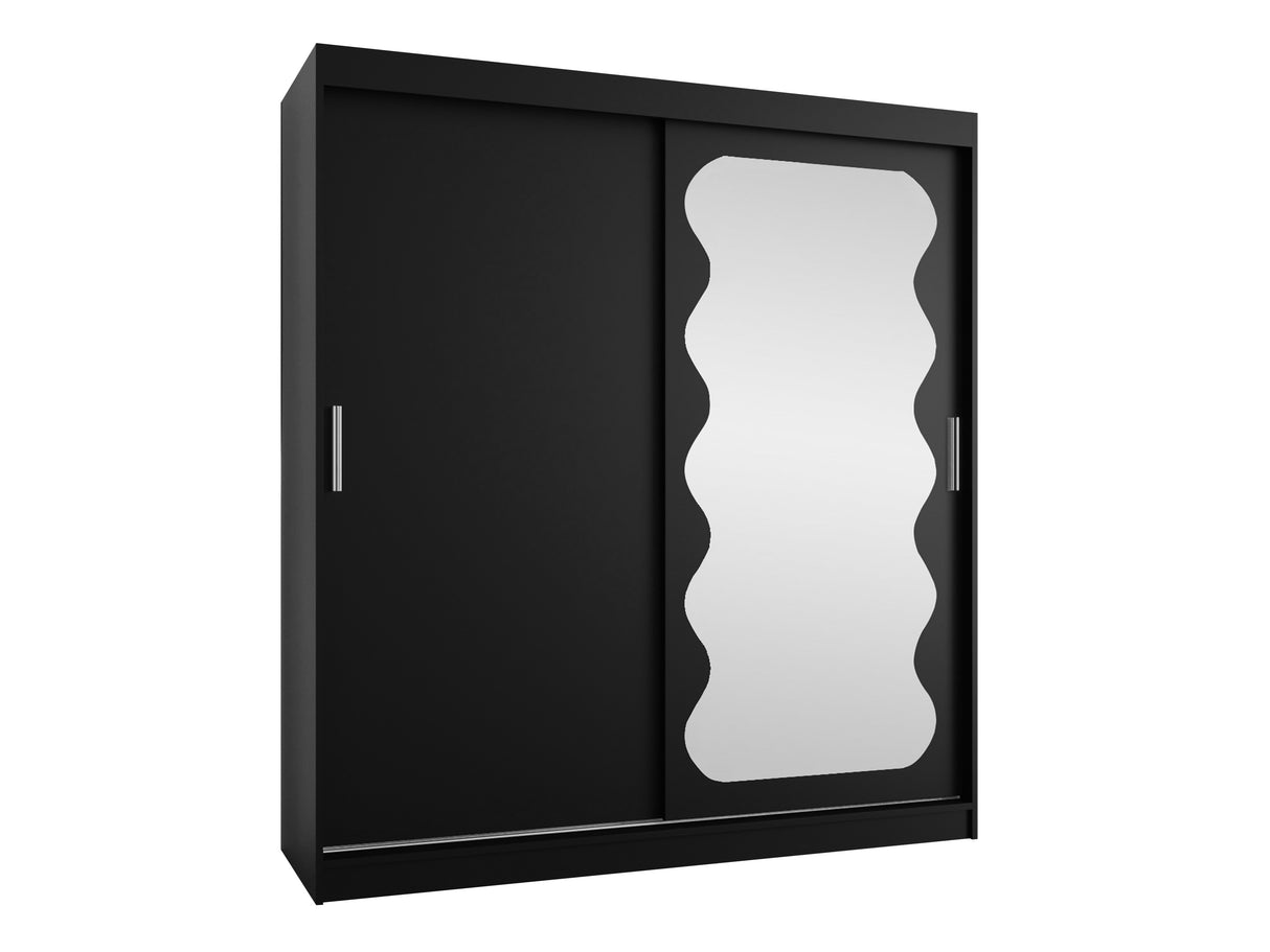 Gardróbszekrény Szafa SPOTI, Szín: Fekete, Fiókok: Nem, Szélesség: 180 cm