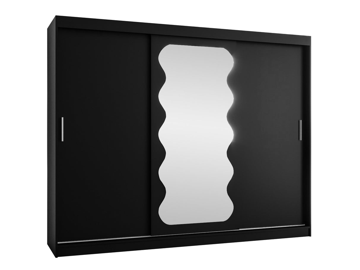 Gardróbszekrény Szafa SPOTI, Szín: Fekete, Fiókok: Nem, Szélesség: 250 cm