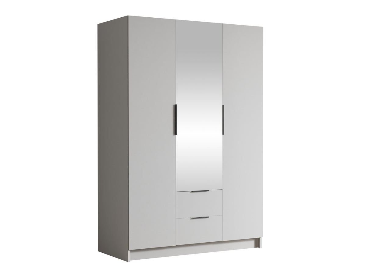 Gardróbszekrény Szafa CALWI II 150, Szín: Fehér, Fogantyú színe: Fekete