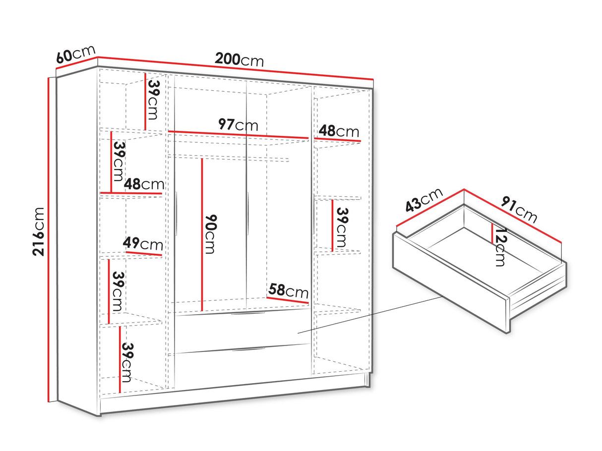 Gardróbszekrény Szafa SOFIA I, Szín: Tölgy, Fogantyú színe: Aranysárga