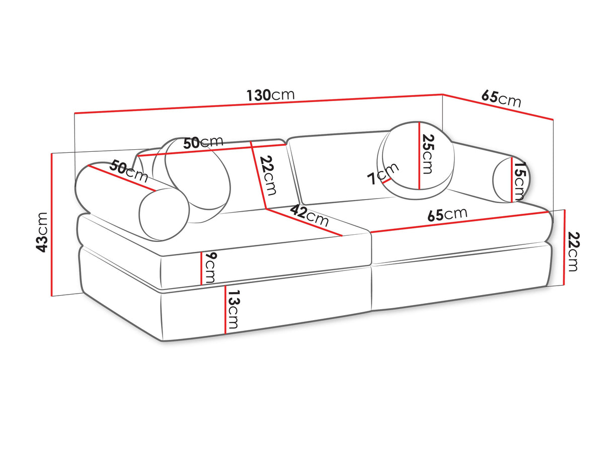 Kanapé Kanapa ADELL, Szín: Poso 100