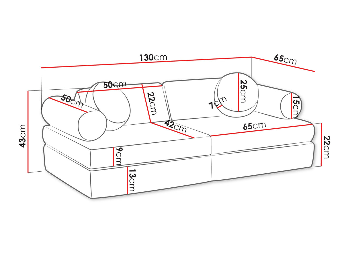 Kanapé Kanapa ADELL, Szín: Poso 29