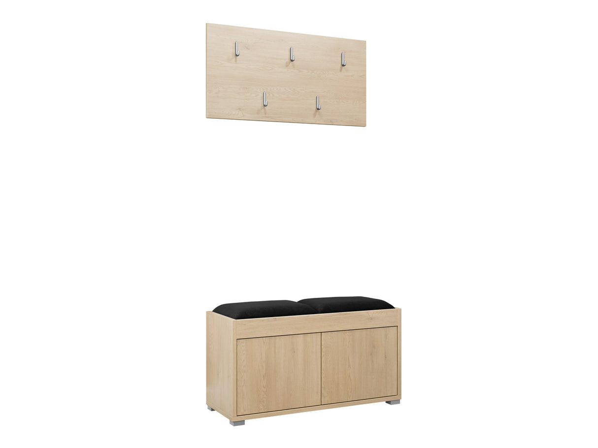 Előszoba garnitúra Garderoba GESITA, Keret színe: Tölgy, Puha falpanel színe: Manila 18