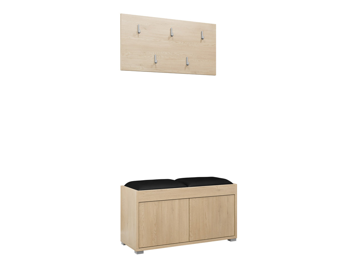 Előszoba garnitúra Garderoba GESITA, Keret színe: Tölgy, Puha falpanel színe: Soft 011