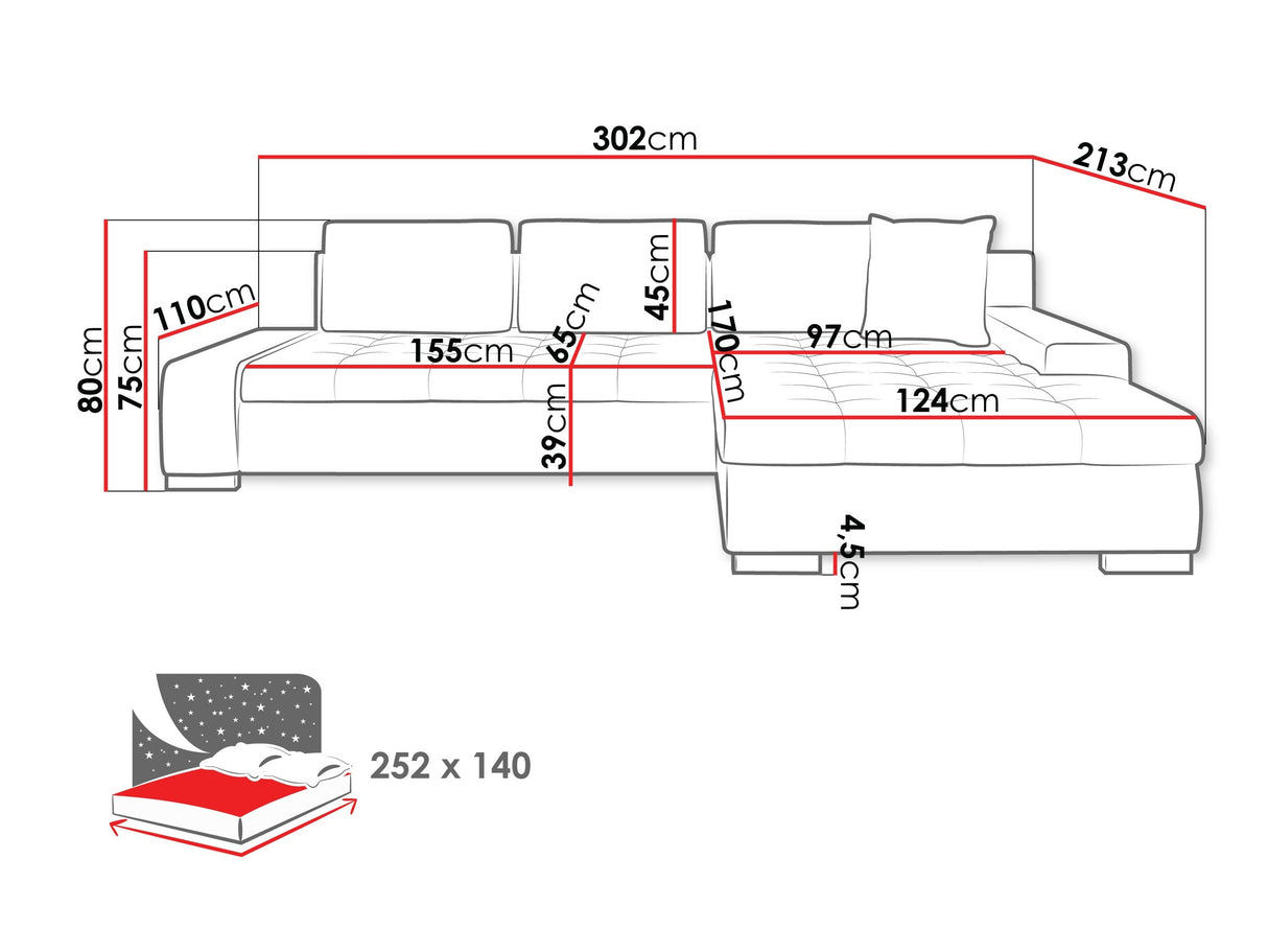 Sarokkanapé Orkan (Herkules), Szín: Corbett 82