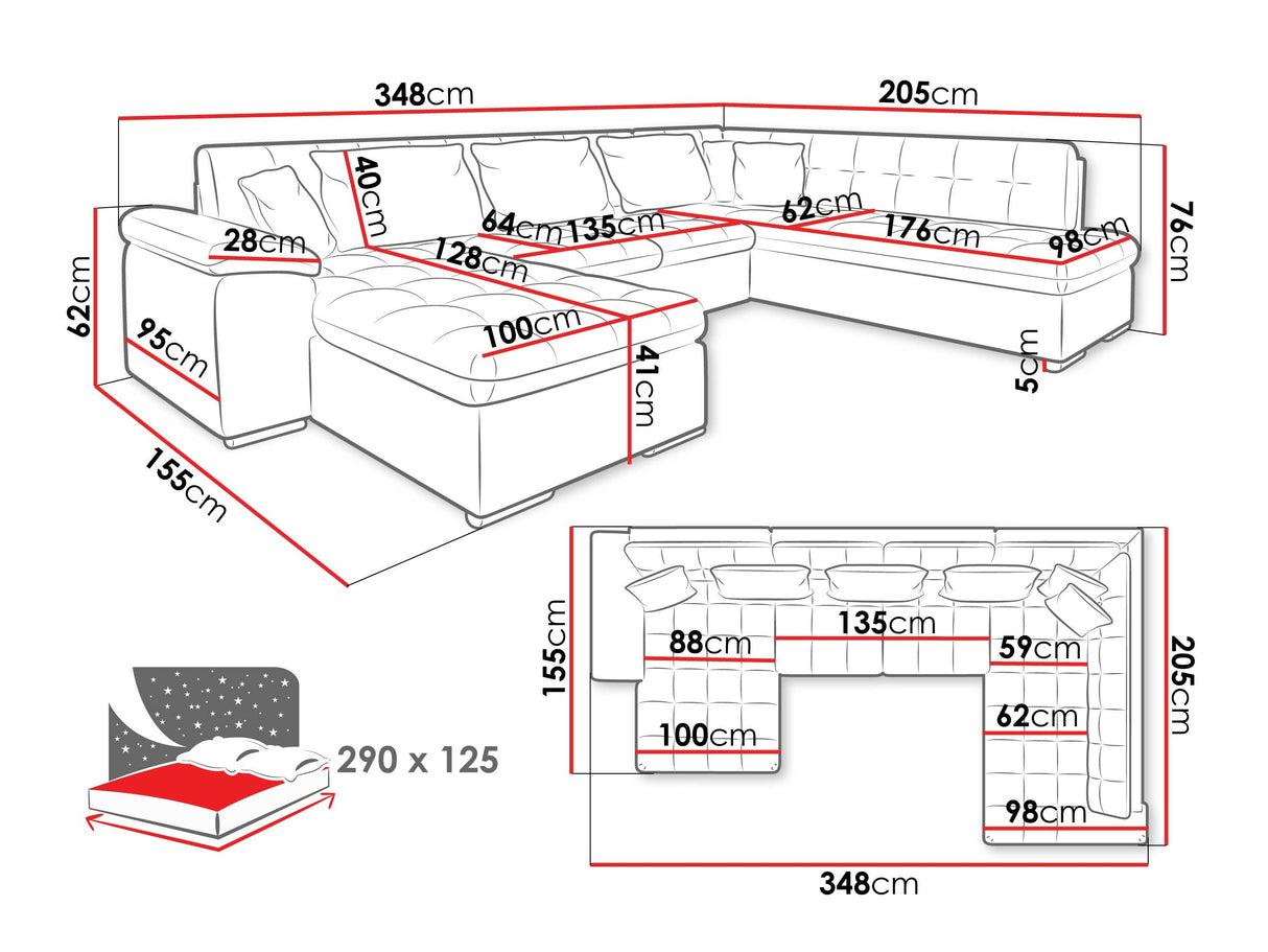 Sarokkanapé Niko (Tony Premium) Toptextil, Szín: Maya 09 + Corbett 78, Változatok: Balos