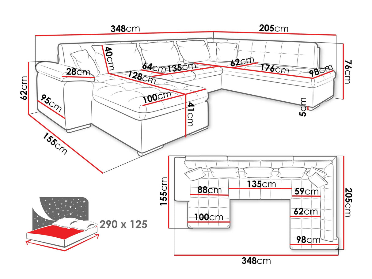 Sarokkanapé Niko (Tony Premium) Toptextil, Szín: Manza 22, Változatok: Balos