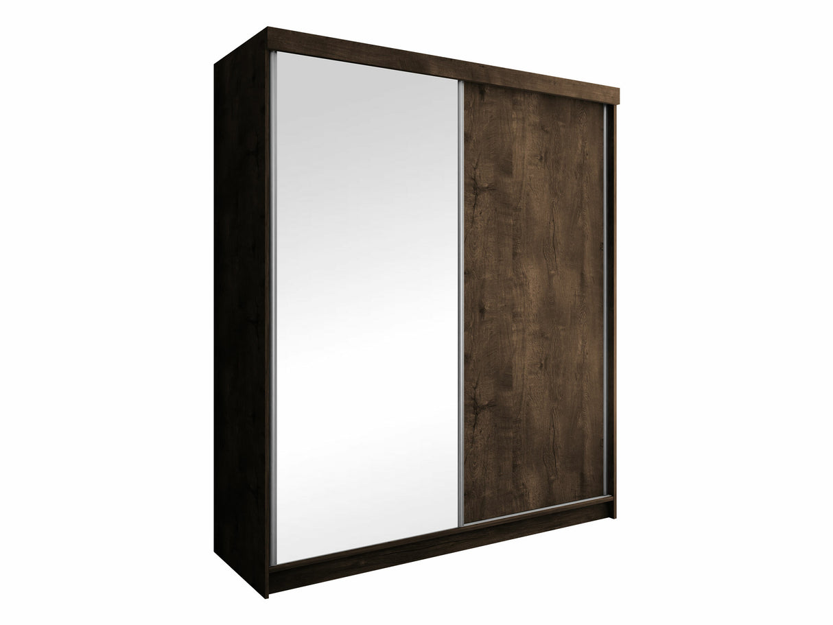 Gardróbszekrény Top 200 III (Sahara 200 III), Szín: Sötét kőris, Led világítás: Ez kék 4222897