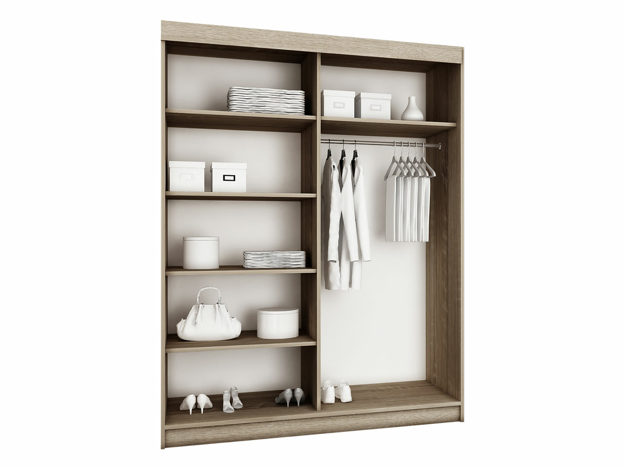 Gardróbszekrény Top 150 VIII (Sahara 150 VIII), Szín: Fehér, Led világítás: Nem 4222948