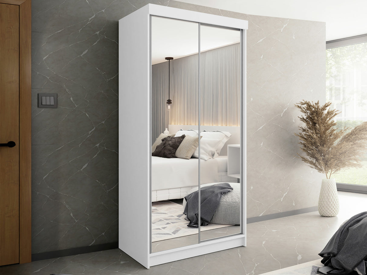 Gardróbszekrény Top 100 I (Sahara 100 I), Szín: Fehér, Led világítás: Igen 4223029