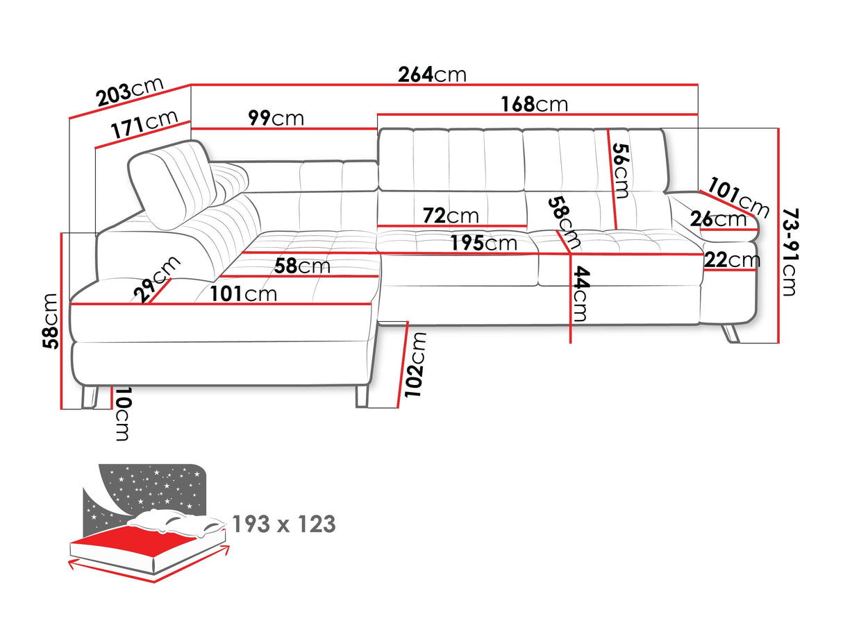 Sarokkanapé Nemrd (Elsie), Szín: Corbett 78, Változatok: Balos