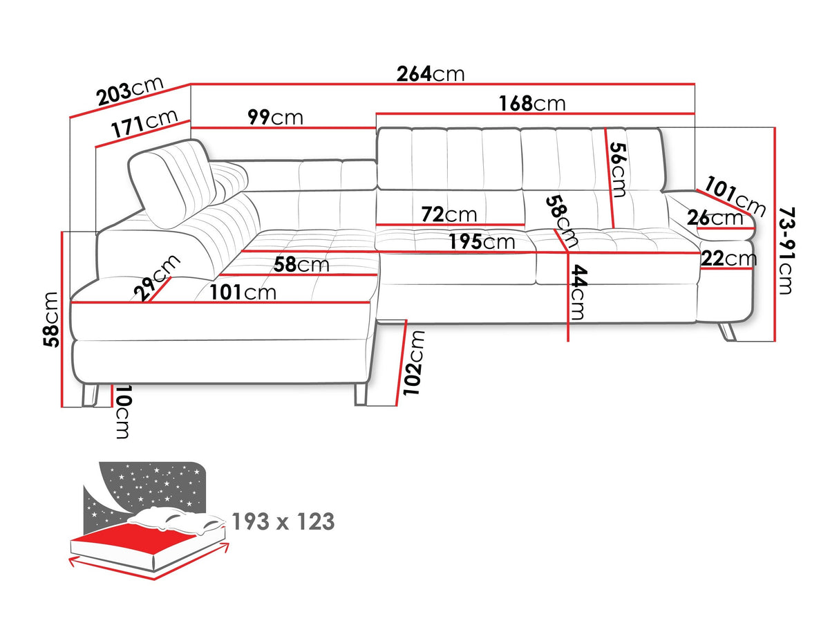 Sarokkanapé Nemrd (Elsie), Szín: Zoya 04, Változatok: Balos