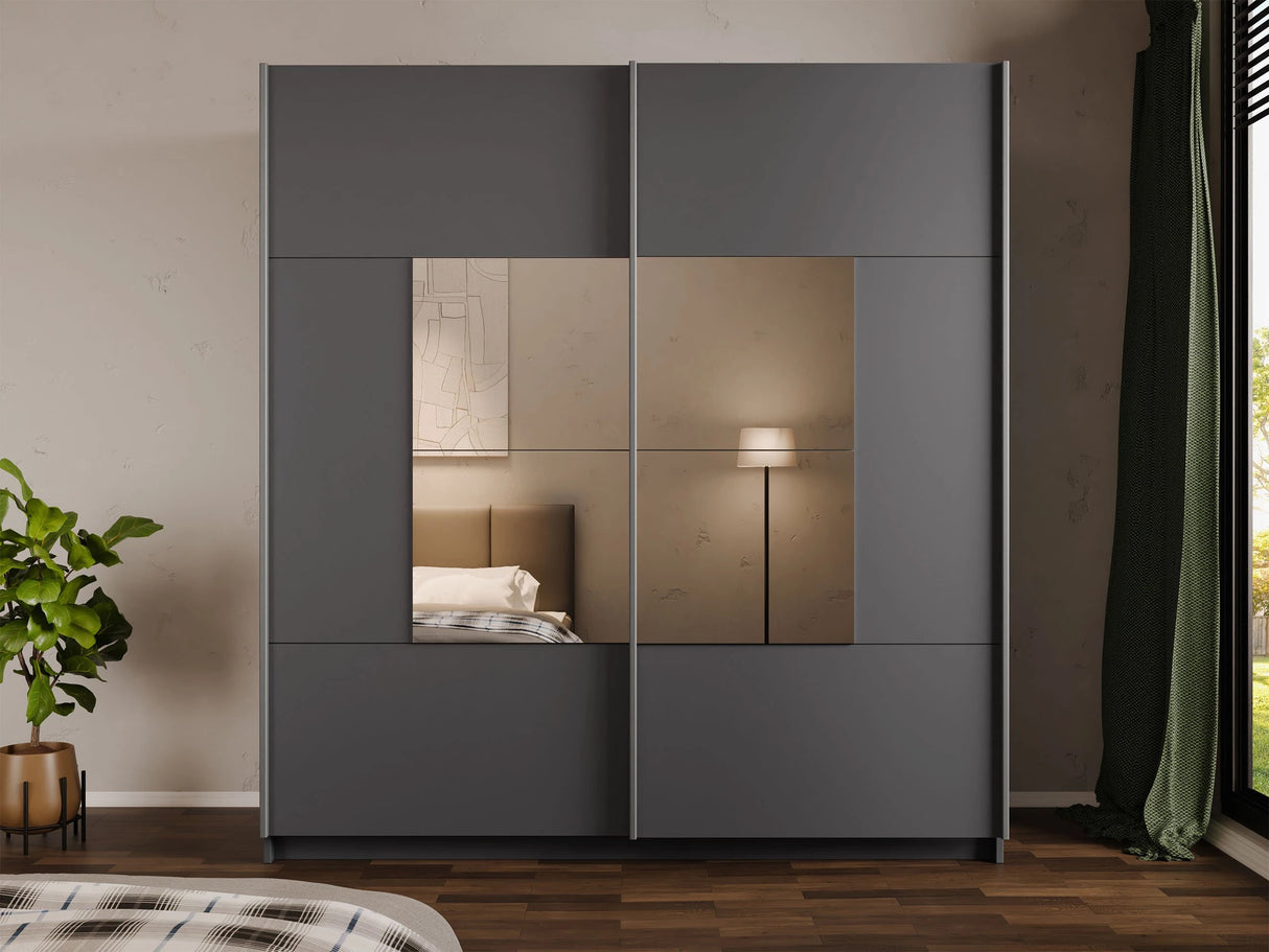 Gardróbszekrény BOSTON 200, Szín: Grafit