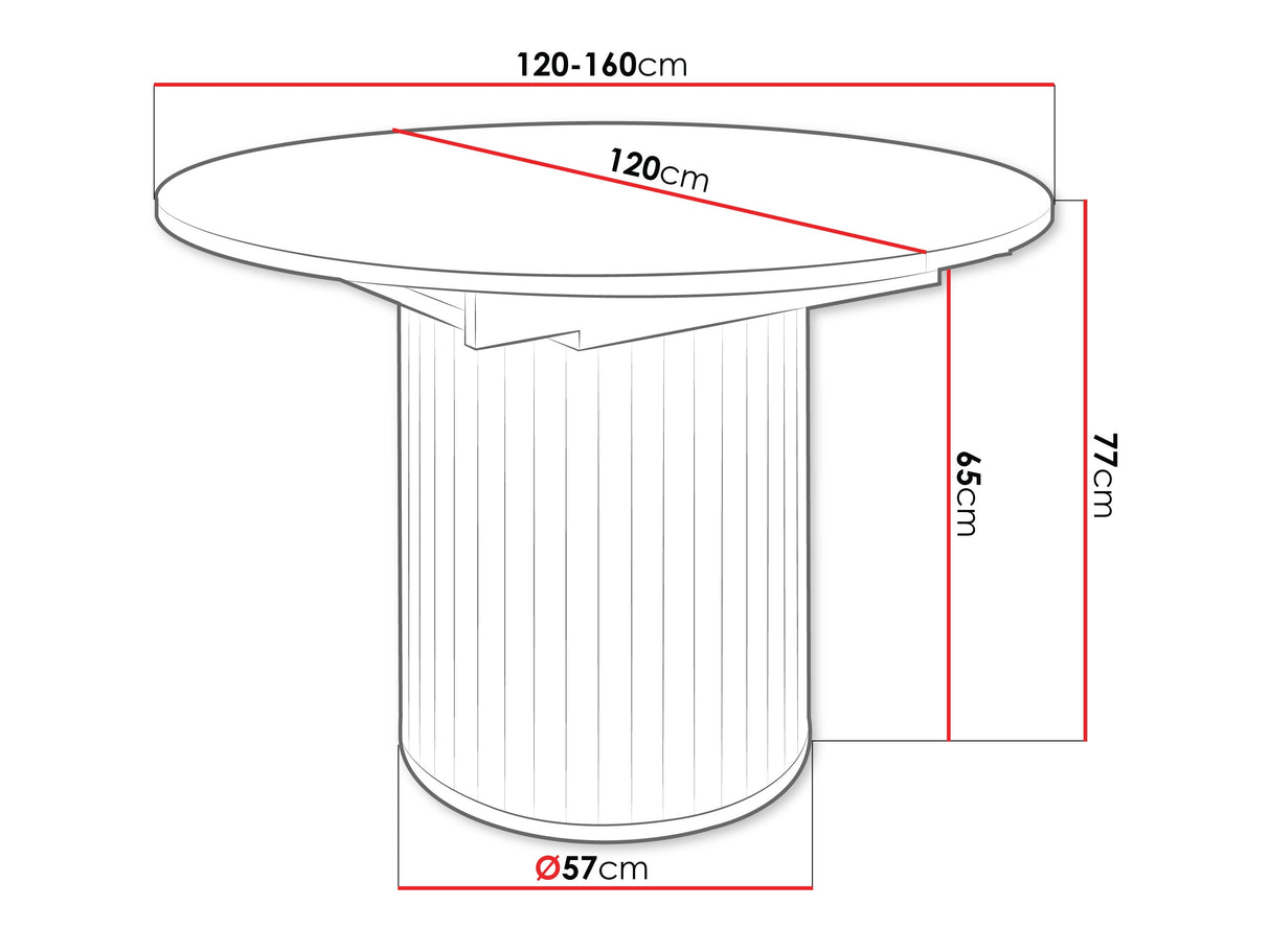 Asztal Stół rozkładany ZANTE ZA9 Czarny