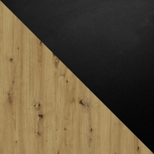 Asztal Stół IKON 3M LAMINAT Blat: Dąb Artisan / Podst: Czarny fém (Artisan tölgy + Fekete)