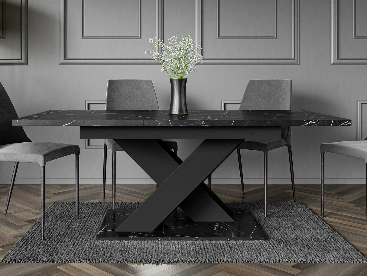 Asztal BRONX (Lezuma), Szín: Fekete márvány + Fekete