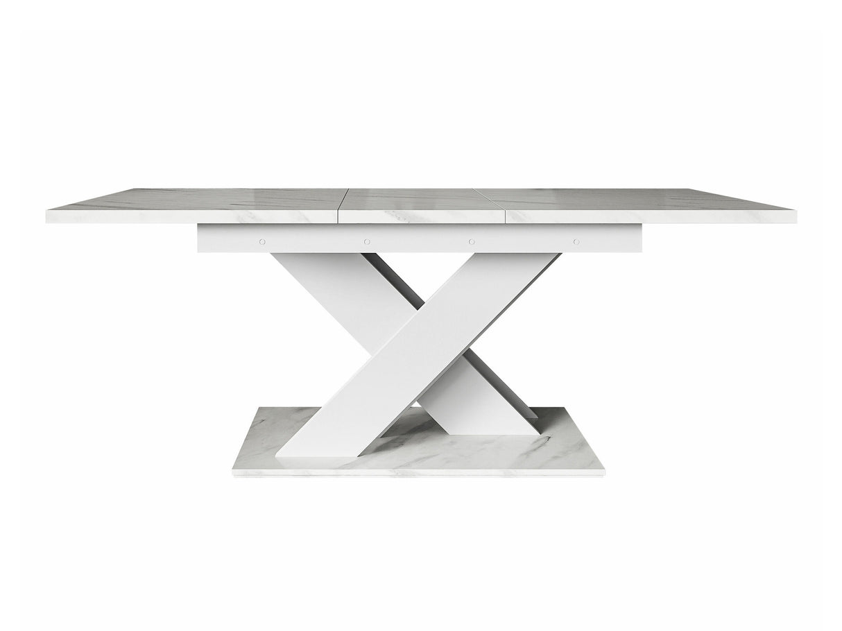 Asztal BRONX (Lezuma), Szín: Fehér márvány + Fehér