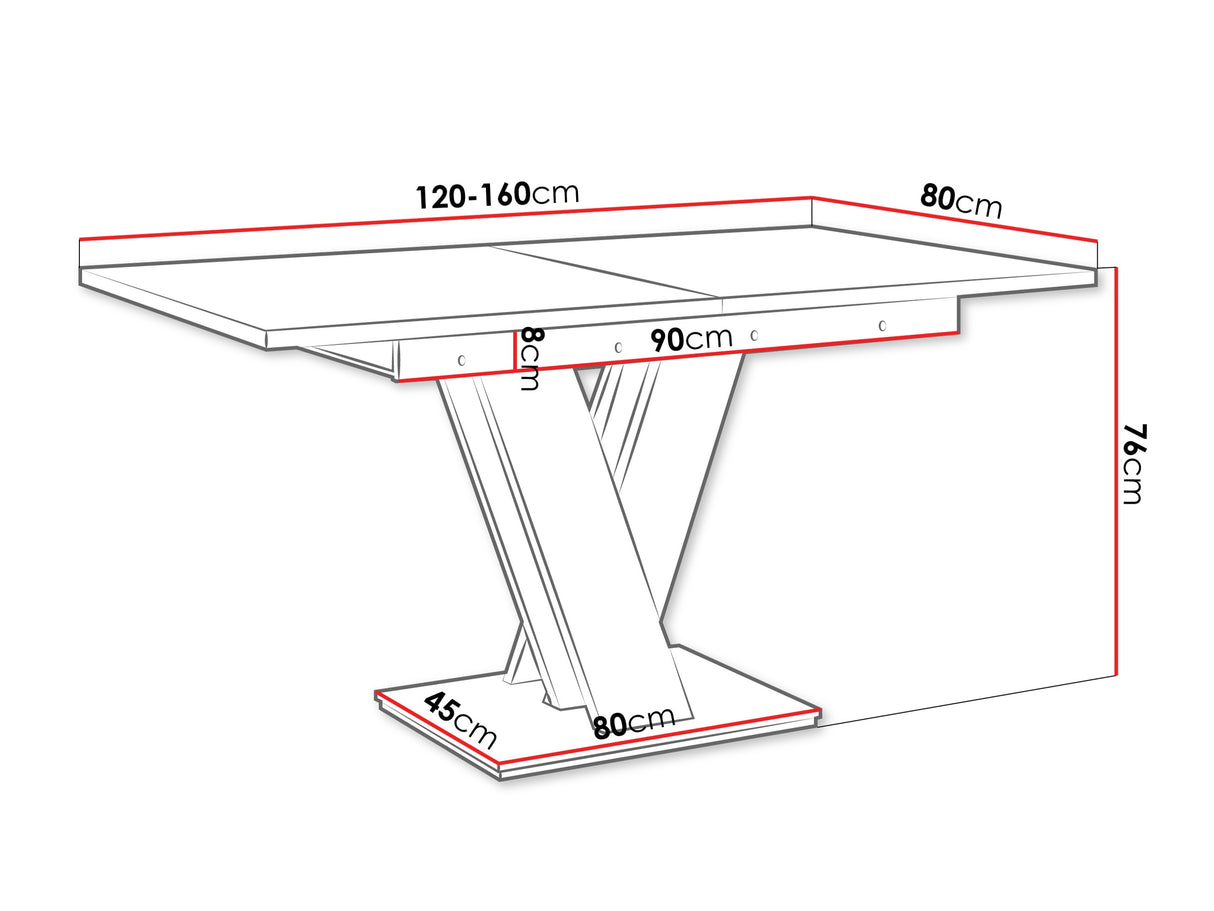 Asztal MASIV (Herkulan), Szín: Fehér márvány + Fehér