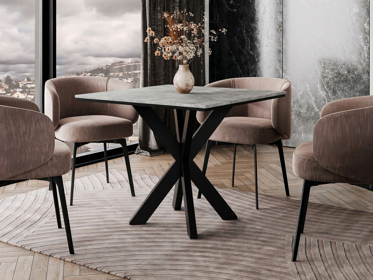 Asztal Stół PARO Beton/Czarny + Czarny (Beton)