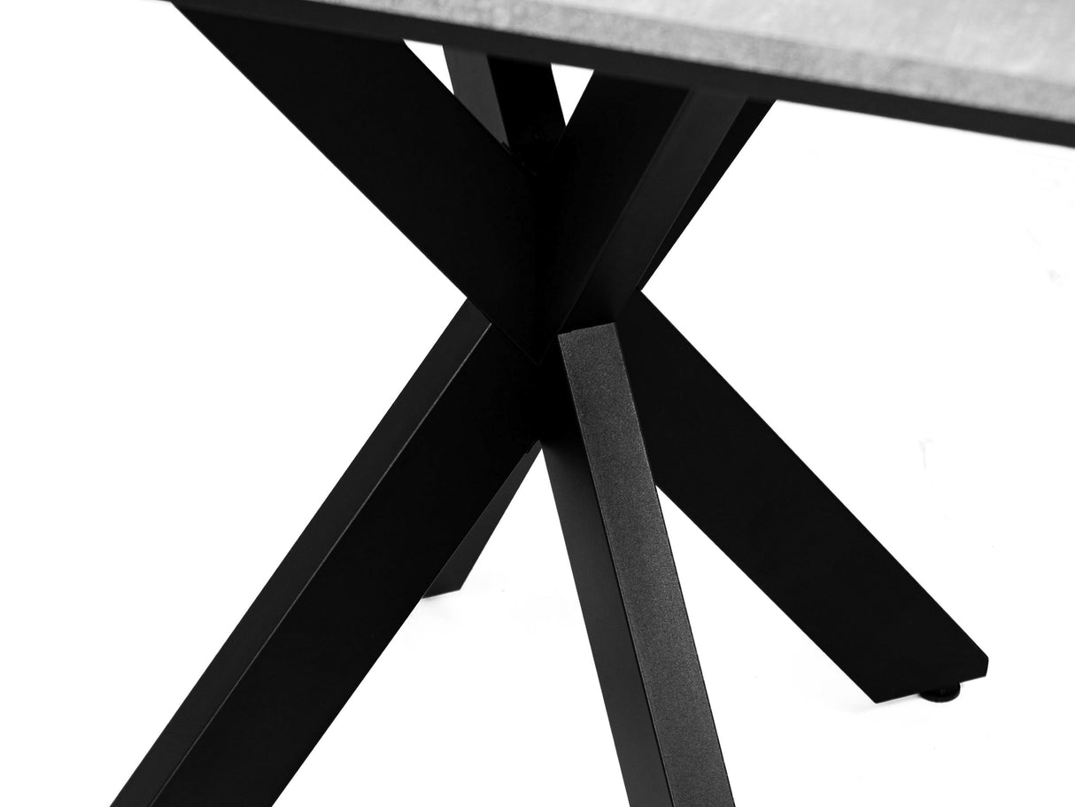 Asztal Stół PARO Beton/Czarny + Czarny (Beton)