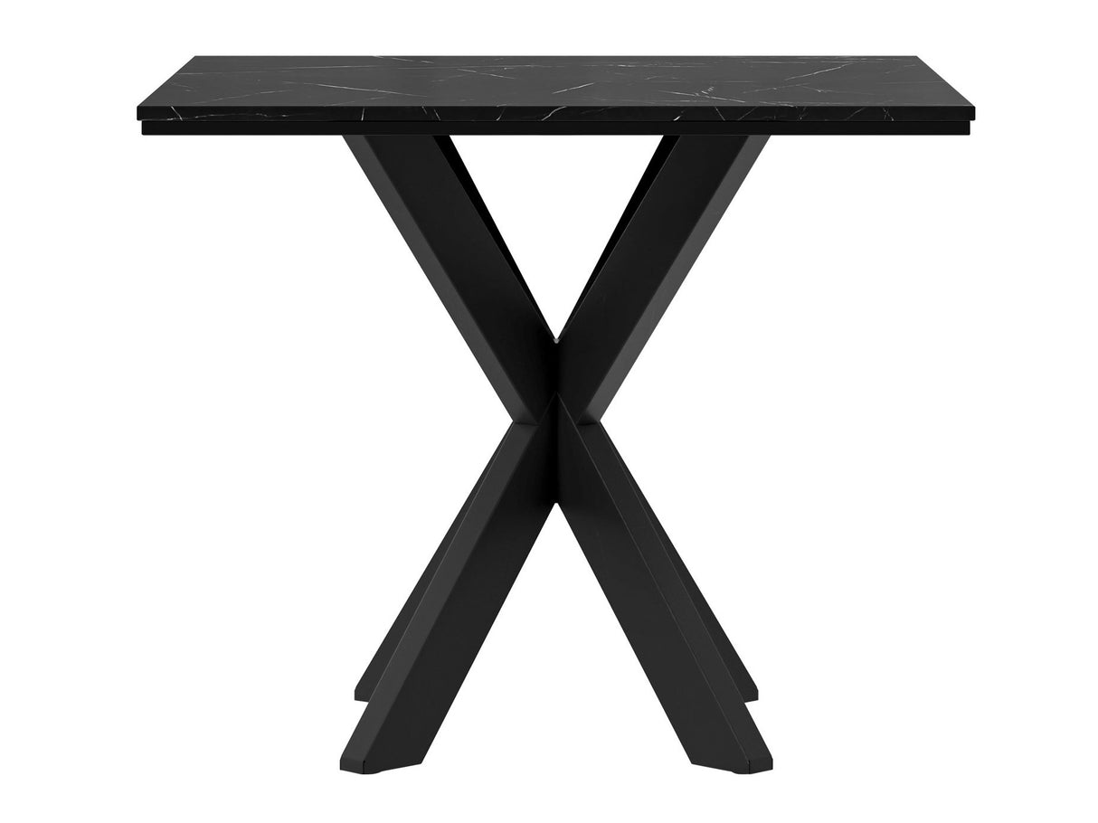 Asztal Stół PARO Marmur Fekete Royal/Czarny Połysk + Czarny (Fekete márvány)