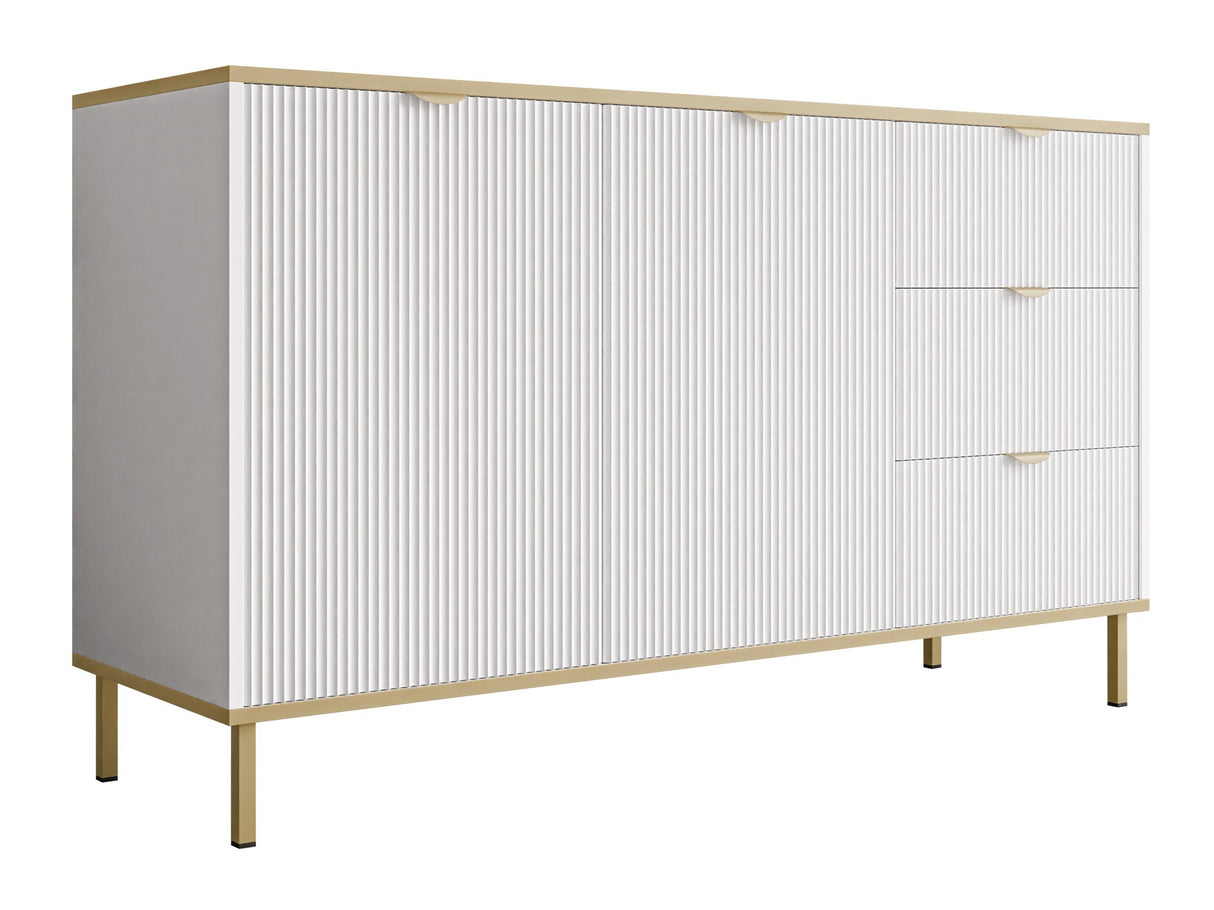 Komód Komoda 2D3S WERKOZ Biały/Złoty