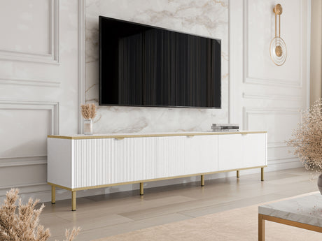 TV-állvány Szafka RTV 3K WERKOZ Biały/Złoty