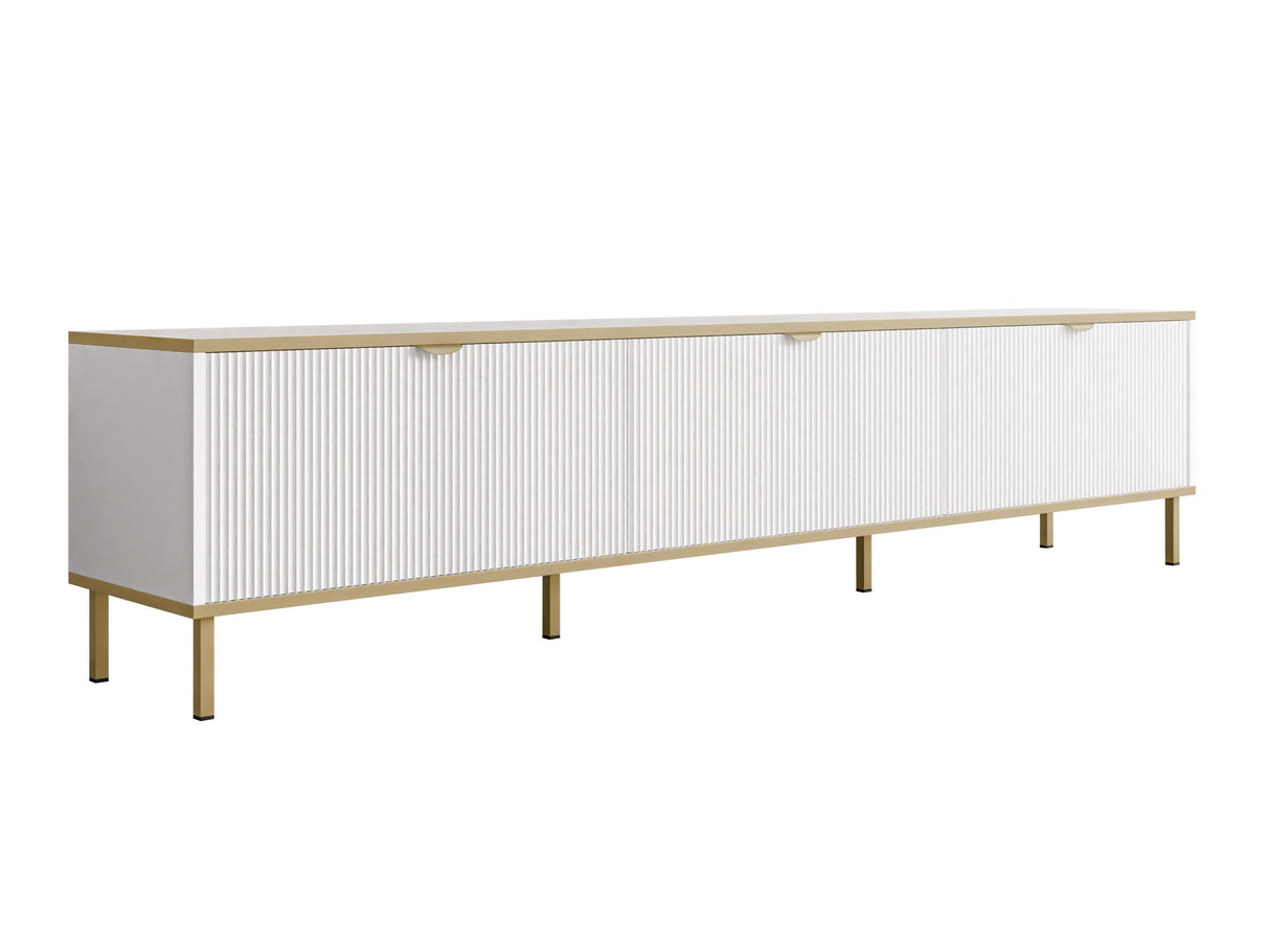 TV-állvány Szafka RTV 3K WERKOZ Biały/Złoty