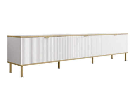 TV-állvány Szafka RTV 3K WERKOZ Biały/Złoty