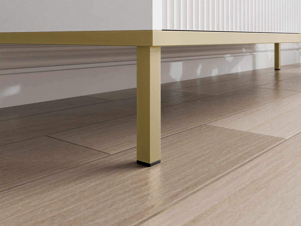 Éjjeliszekrény Stolik nemcny 1S WERKOZ Biały/Złoty