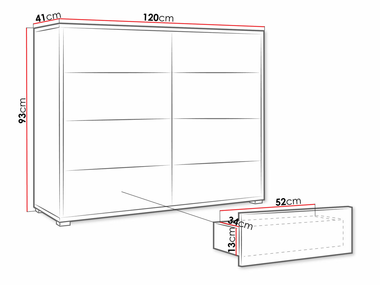 Komód Komoda GESITA K8SZ Kaszmir (Kasmír) 4241654