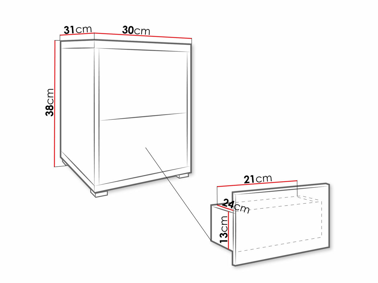 Éjjeliszekrény Szafka nemcna GESITA N2SZ Kaszmir (Kasmír) 4241684